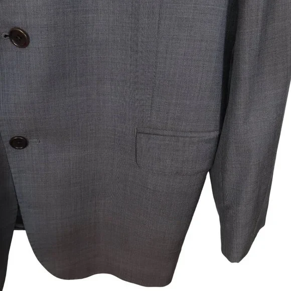 ERMENEGLIDO ZEGNA Wool Traveler Cloth Two Button Blazer Saks Fifth Avenue 46R - Picture 3 of 12